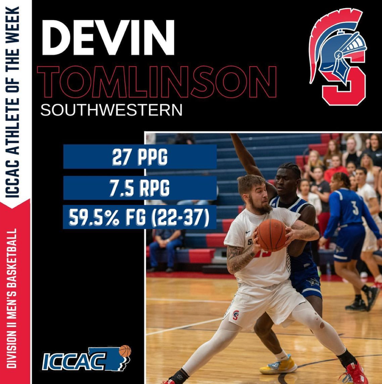 Tomlinson Earns Athlete of the Week
