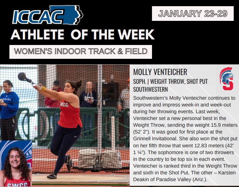 Venteicher Improves, Garners More Accolades